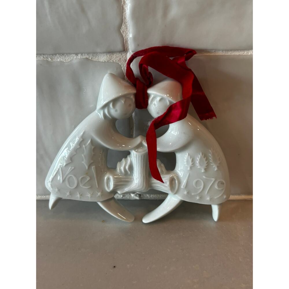 Vintage Haviland France Porcelain Christmas Ornament 1979 Holiday Decor